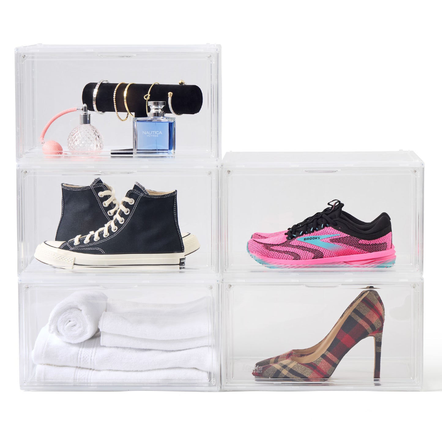 Kicks & Co Shoe Display Box XL, Stackable, 5 pack