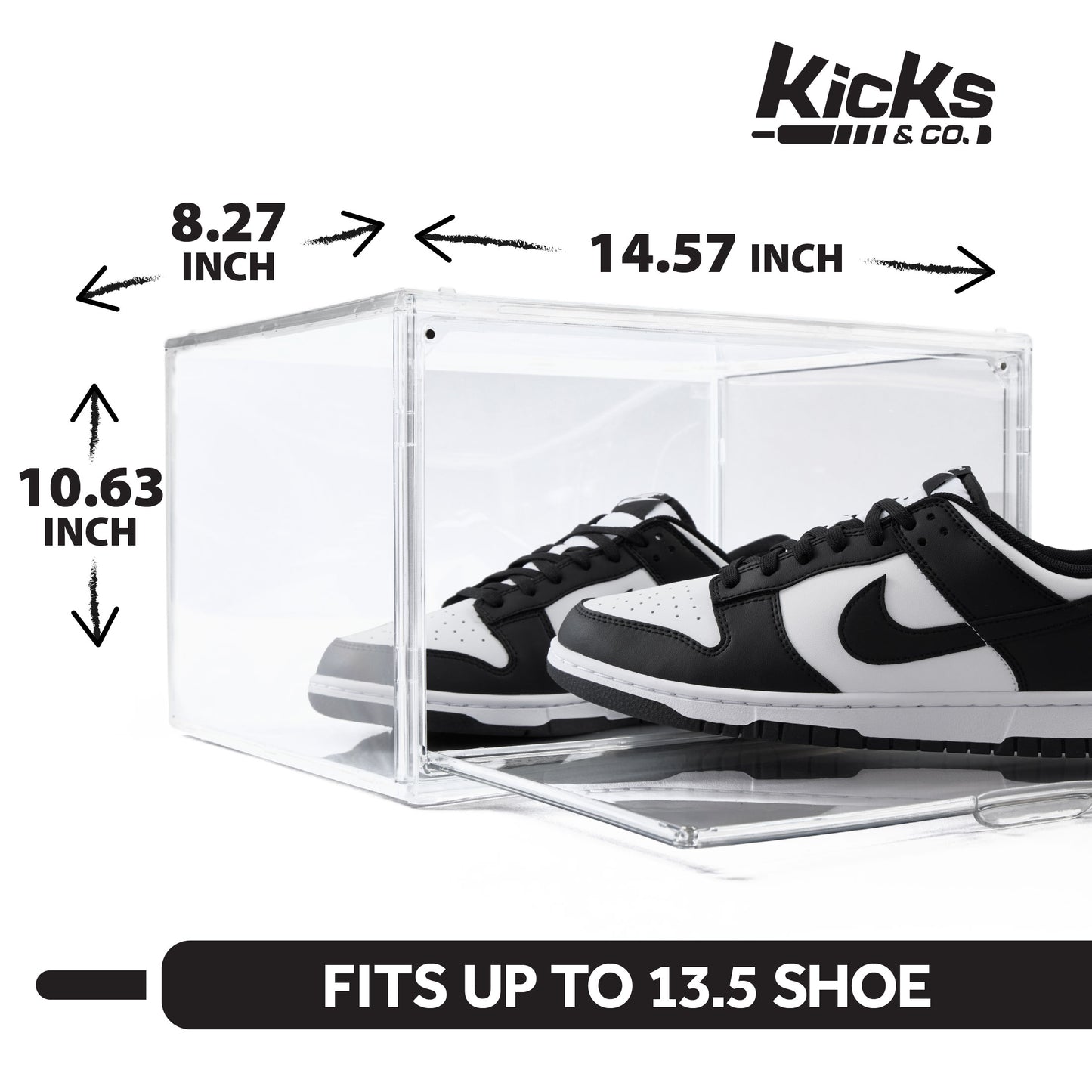 Kicks & Co Shoe Display Box XL, Stackable, 2 pack
