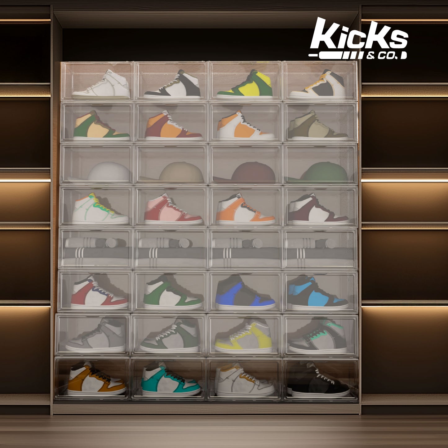 Kicks & Co Shoe Display Box XL, Stackable, 2 pack