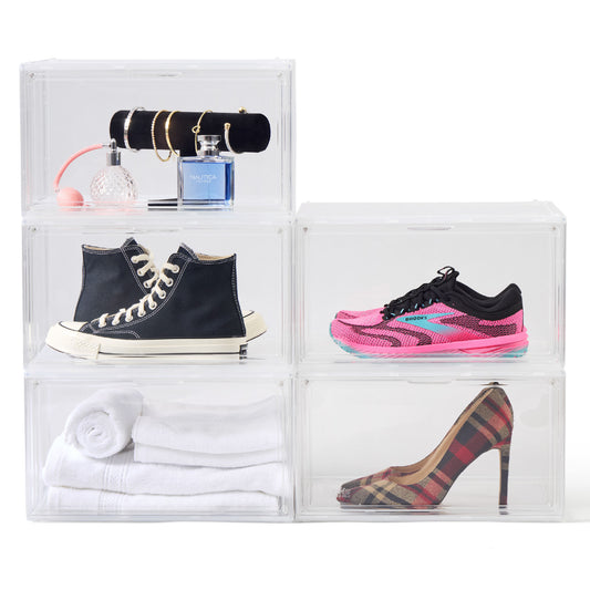 Kicks & Co Shoe Display Box XL, Stackable, 5 pack