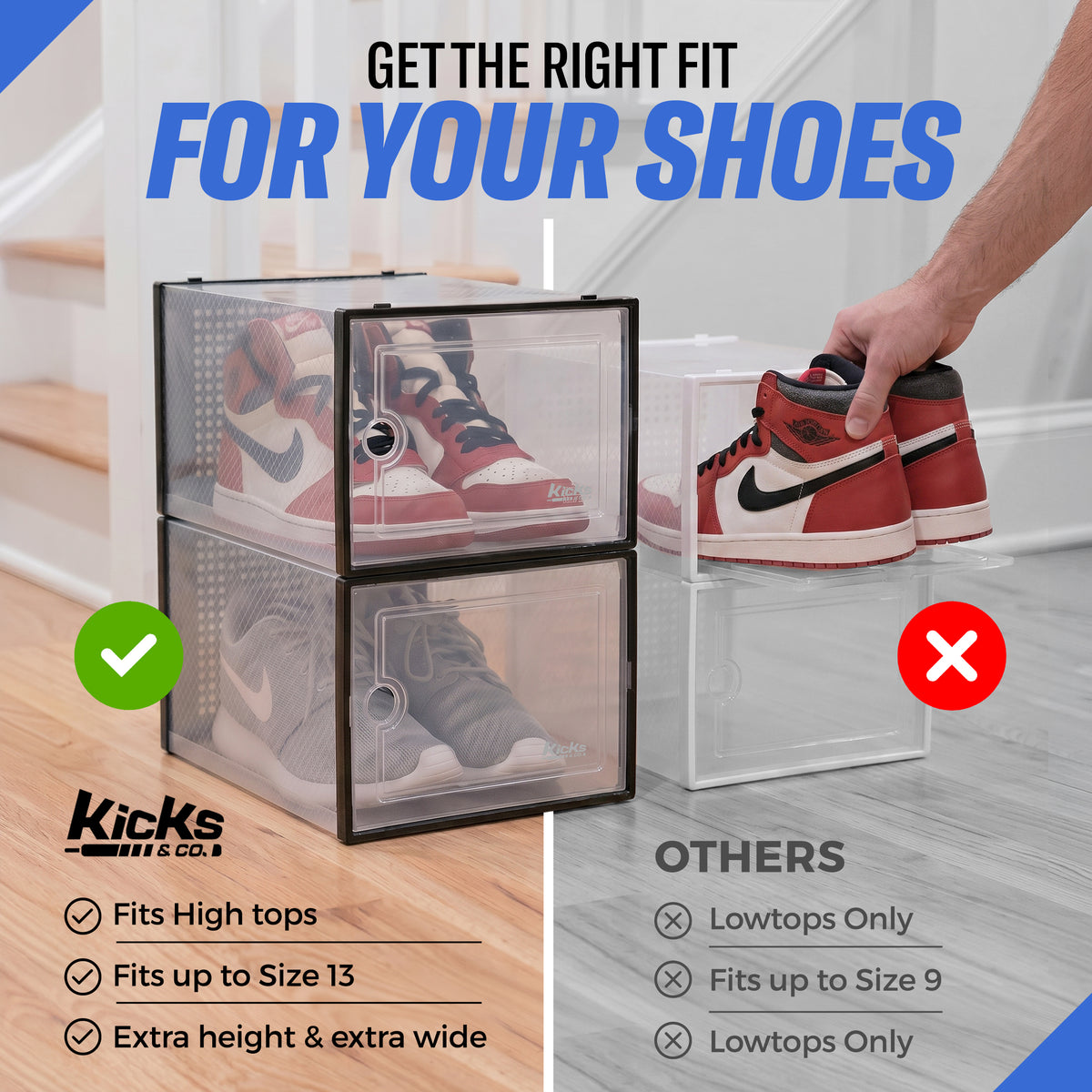 Kicks & Co Sneaker Box Lites, Stackable